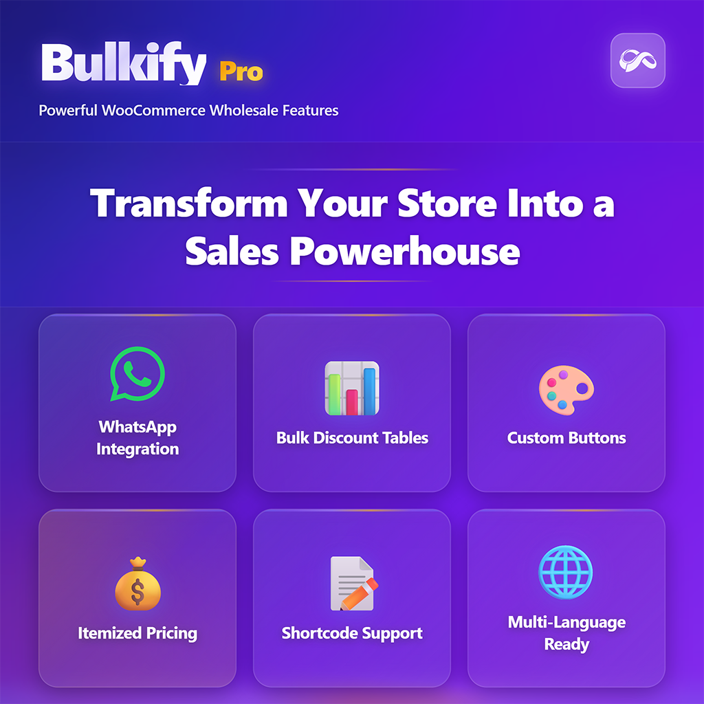Bulkify Pro - WooCommerce WhatsApp Bulk Pricing - B2B Wholesale Plugin + RTL